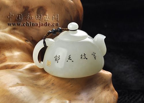 白玉子料-畫意把玩壺