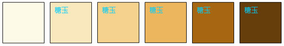 糖玉顏色變化系列樣品