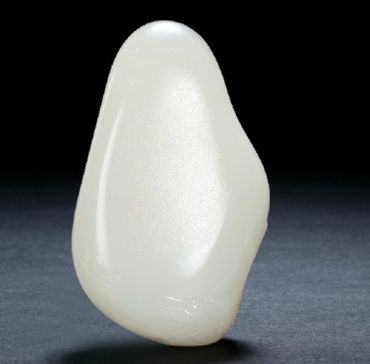 羊脂玉漁樂圖把件