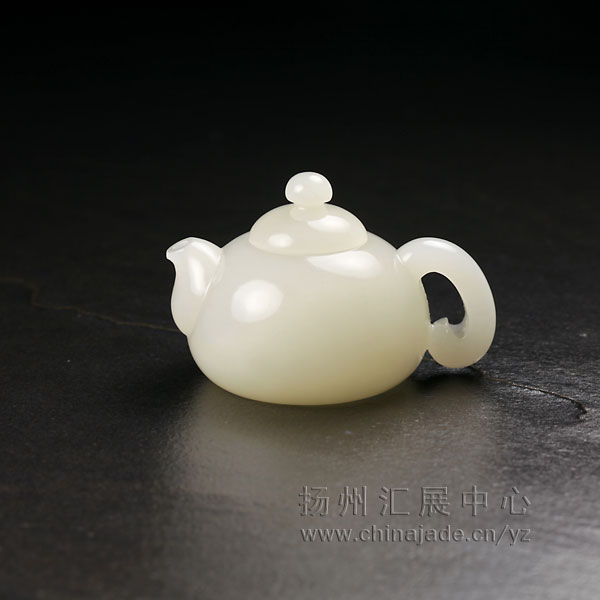 和田玉白玉子料-福壽把玩壺