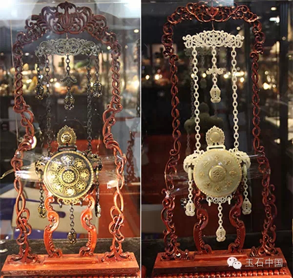 錯金八寶對瓶