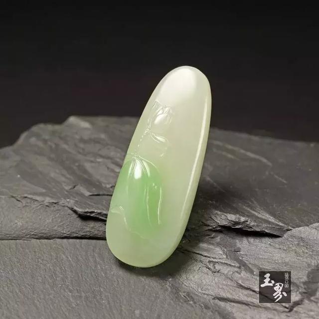 （翠青）白玉掛件-清荷