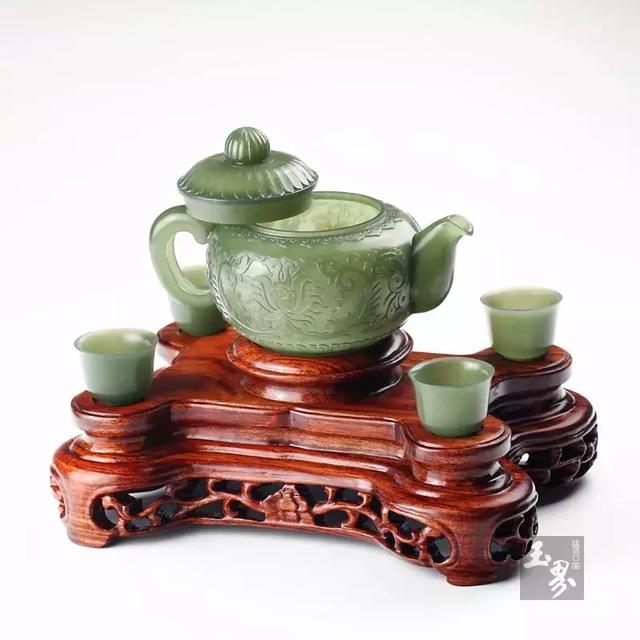 靜茗清趣——和田玉茶具